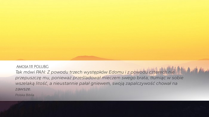 Amosa 1:11 POLUBG Bible Verse Image