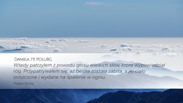 Daniela 7:11 POLUBG Bible Verse Image