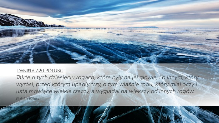 Daniela 7:20 POLUBG Bible Verse Image