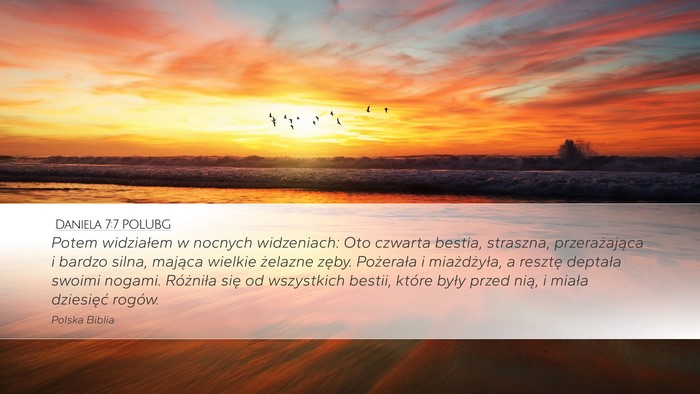 Daniela 7:7 POLUBG Bible Verse Image