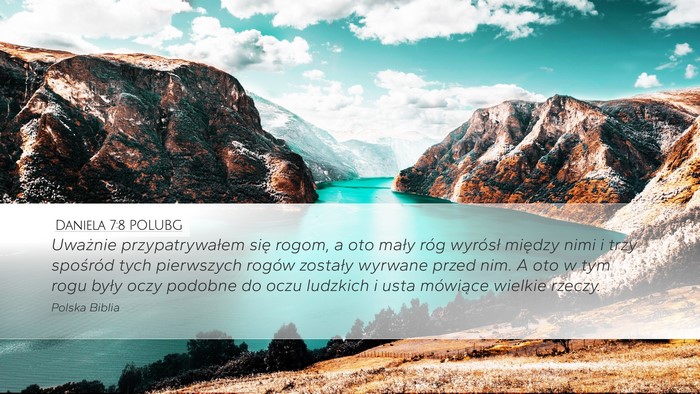 Daniela 7:8 POLUBG Bible Verse Image