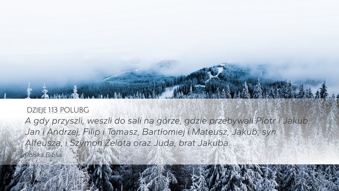 Dzieje 1:13 POLUBG Bible Verse Image