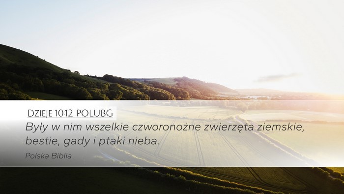 Dzieje 10:12 POLUBG Bible Verse Image
