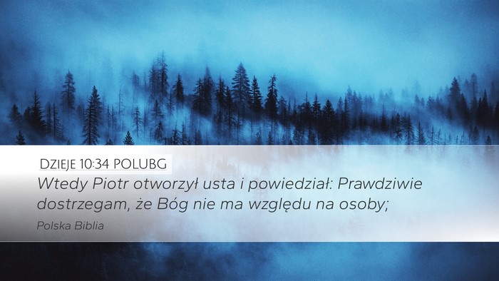 Dzieje 10:34 POLUBG Bible Verse Image