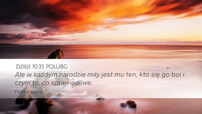 Dzieje 10:35 POLUBG Bible Verse Image