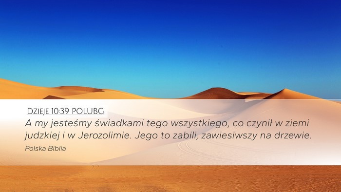 Dzieje 10:39 POLUBG Bible Verse Image