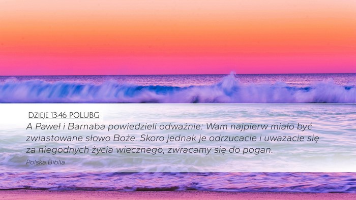 Dzieje 13:46 POLUBG Bible Verse Image