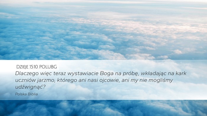 Dzieje 15:10 POLUBG Bible Verse Image