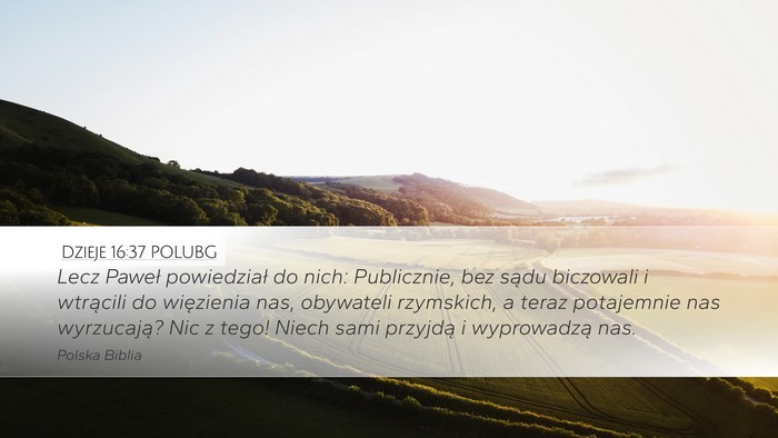 Dzieje 16:37 POLUBG Bible Verse Image