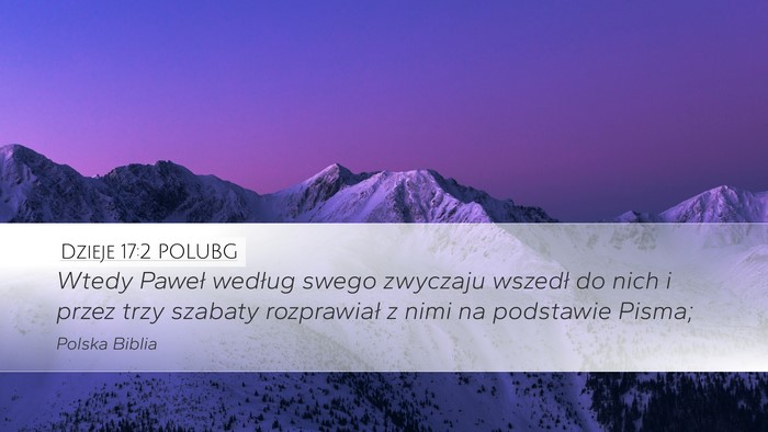 Dzieje 17:2 POLUBG Bible Verse Image