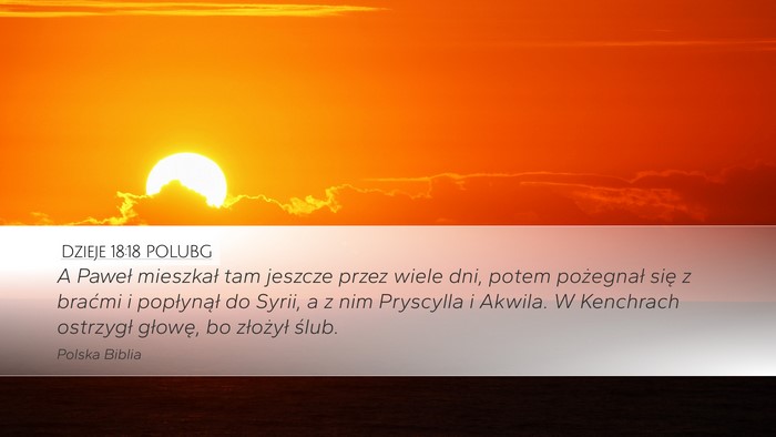 Dzieje 18:18 POLUBG Bible Verse Image