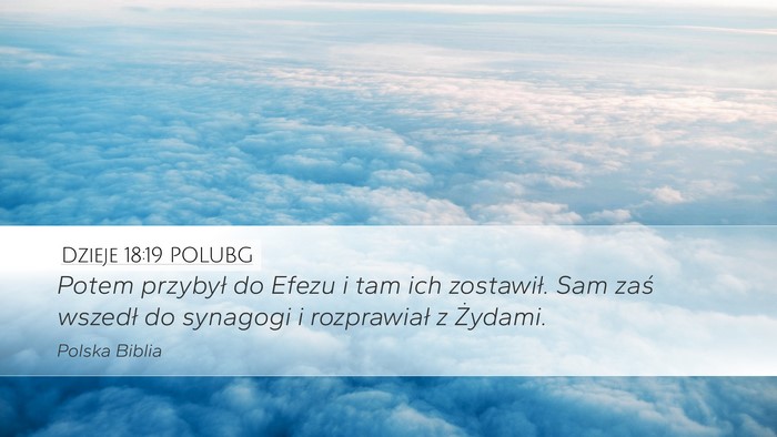 Dzieje 18:19 POLUBG Bible Verse Image
