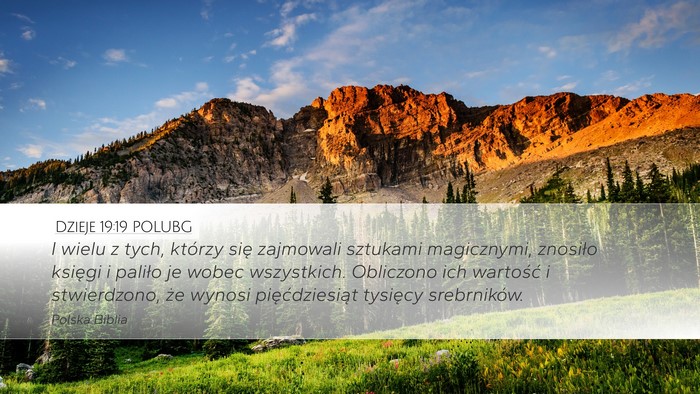 Dzieje 19:19 POLUBG Bible Verse Image