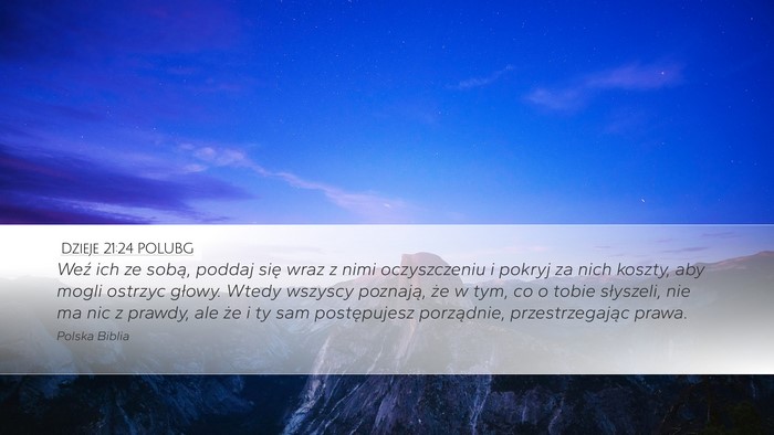 Dzieje 21:24 POLUBG Bible Verse Image