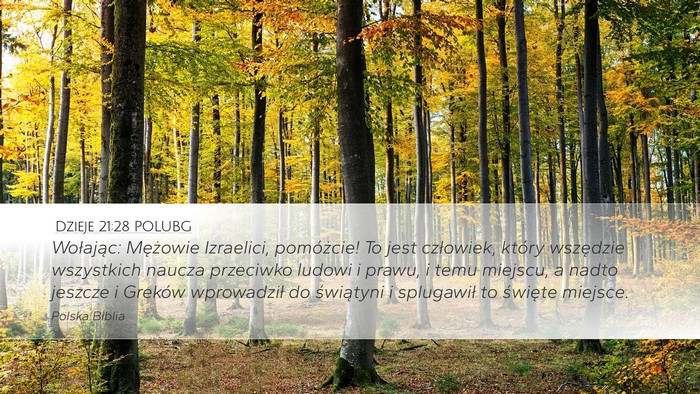 Dzieje 21:28 POLUBG Bible Verse Image