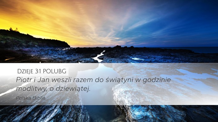 Dzieje 3:1 POLUBG Bible Verse Image