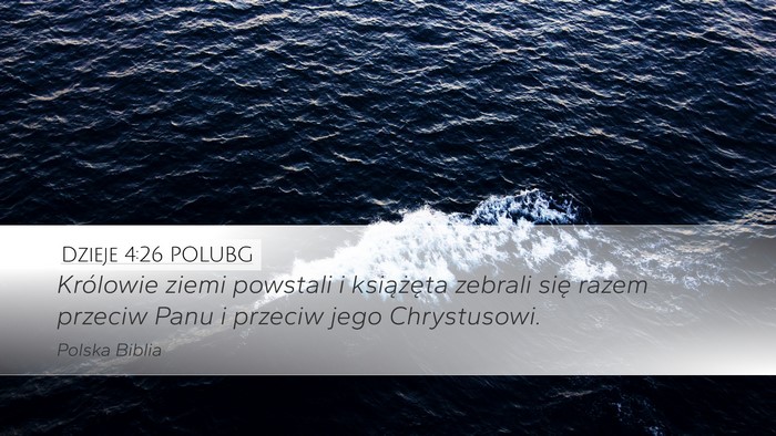 Dzieje 4:26 POLUBG Bible Verse Image