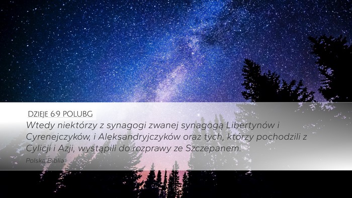 Dzieje 6:9 POLUBG Bible Verse Image