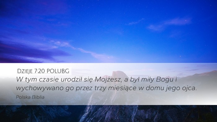 Dzieje 7:20 POLUBG Bible Verse Image