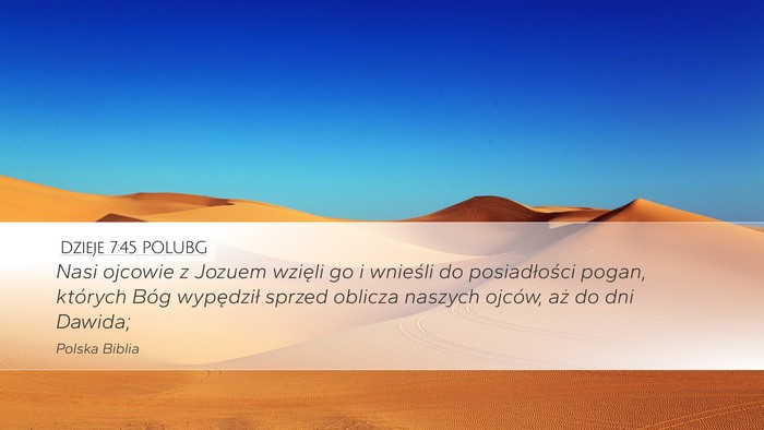 Dzieje 7:45 POLUBG Bible Verse Image