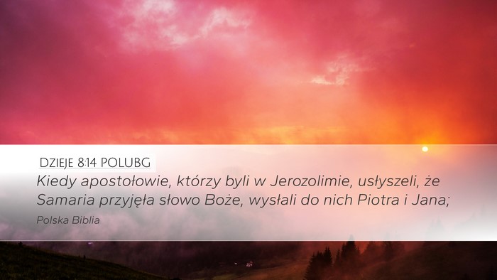 Dzieje 8:14 POLUBG Bible Verse Image