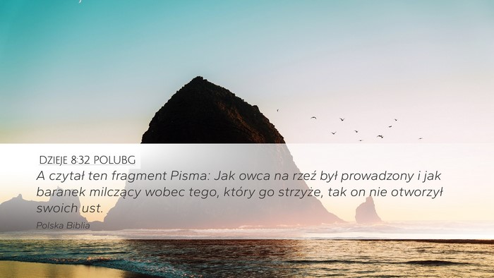 Dzieje 8:32 POLUBG Bible Verse Image