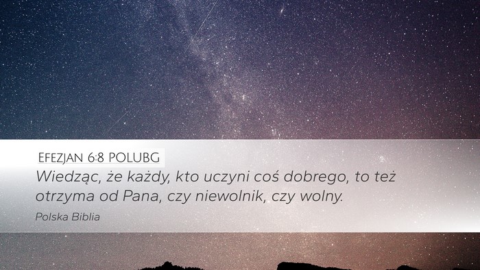 Efezjan 6:8 POLUBG Bible Verse Image