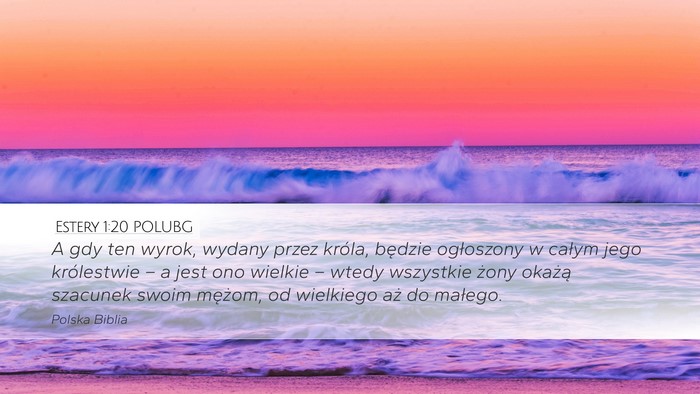 Estery 1:20 POLUBG Bible Verse Image