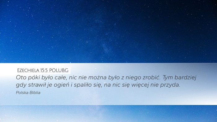 Ezechiela 15:5 POLUBG Desktop Wallpaper - Oto póki było całe, nic nie można było z - Desktop Bible Verse Wallpaper