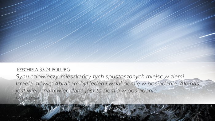 Ezechiela 33:24 POLUBG Bible Verse Image