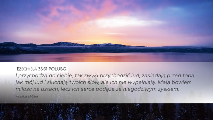 Ezechiela 33:31 POLUBG Bible Verse Image