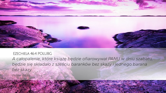 Ezechiela 46:4 POLUBG Bible Verse Image