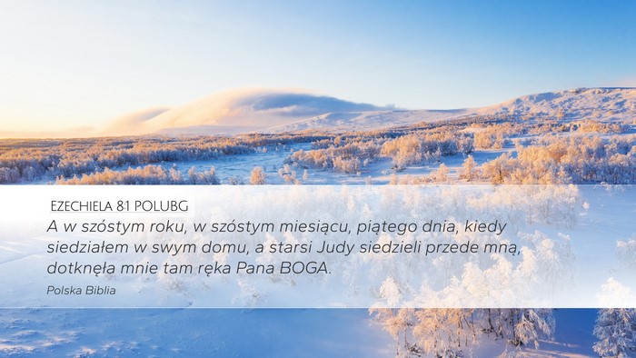 Ezechiela 8:1 POLUBG Bible Verse Image