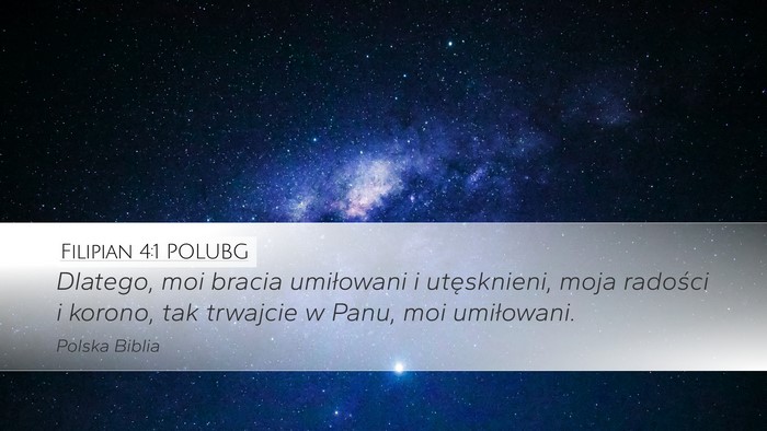 Filipian 4:1 POLUBG Bible Verse Image