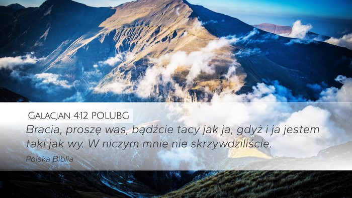 Galacjan 4:12 POLUBG Bible Verse Image