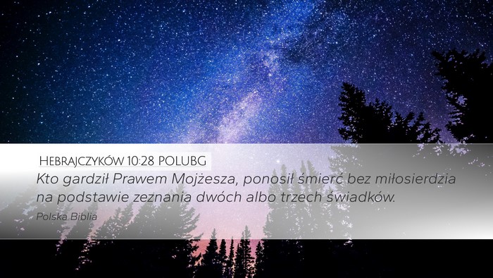 Hebrajczyków 10:28 POLUBG Bible Verse Image