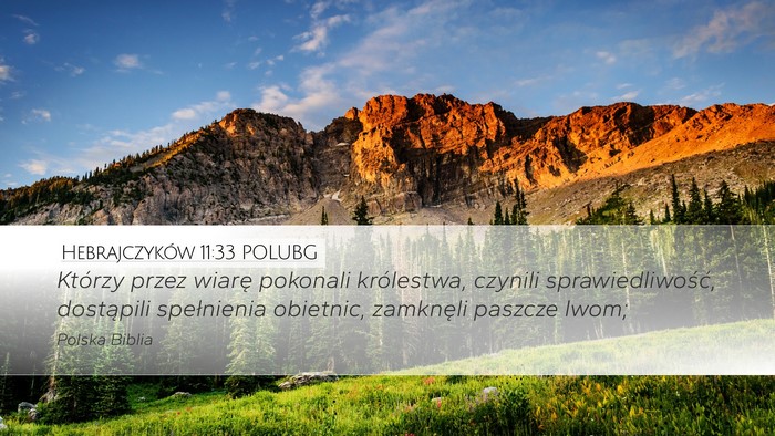 Hebrajczyków 11:33 POLUBG Bible Verse Image