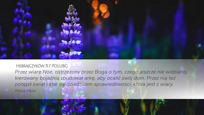 Hebrajczyków 11:7 POLUBG Bible Verse Image