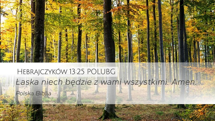 Hebrajczyków 13:25 POLUBG Bible Verse Image