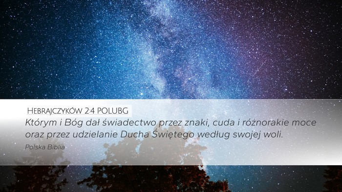 Hebrajczyków 2:4 POLUBG Bible Verse Image