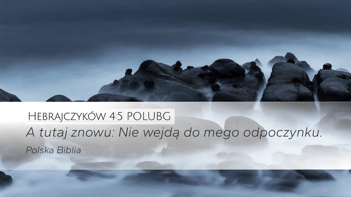 Hebrajczyków 4:5 POLUBG Bible Verse Image