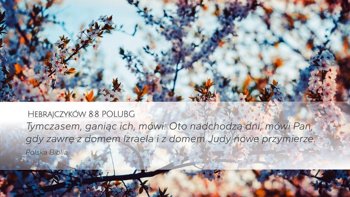 Hebrajczyków 8:8 POLUBG Bible Verse Image