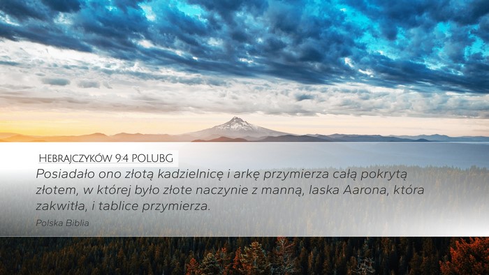 Hebrajczyków 9:4 POLUBG Bible Verse Image