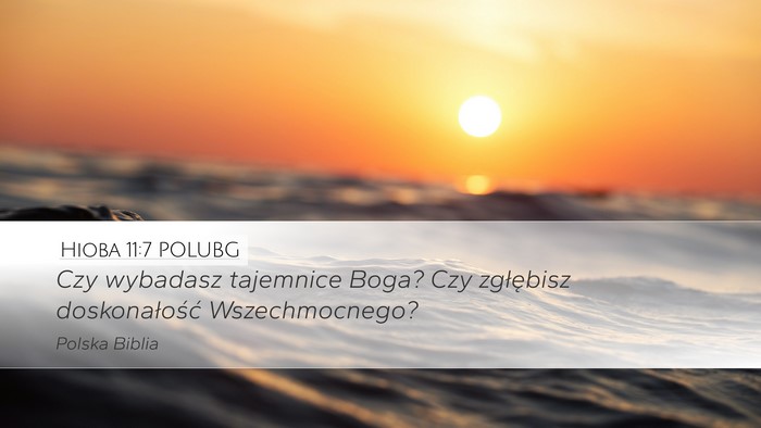 Hioba 11:7 POLUBG Bible Verse Image