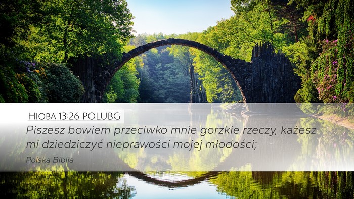 Hioba 13:26 POLUBG Bible Verse Image
