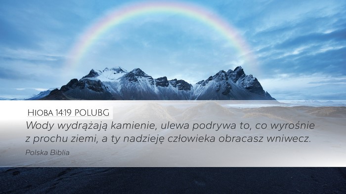 Hioba 14:19 POLUBG Bible Verse Image