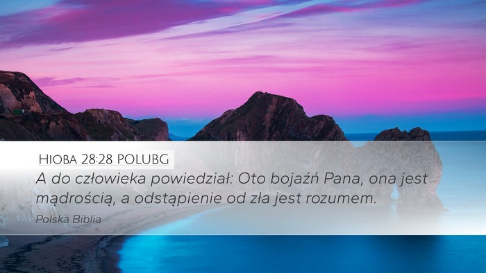 Hioba 28:28 POLUBG Bible Verse Image