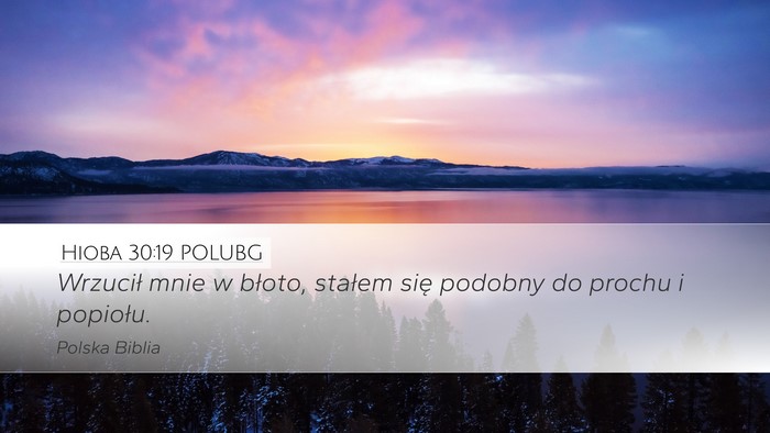 Hioba 30:19 POLUBG Bible Verse Image