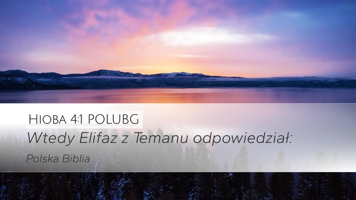 Hioba 4:1 POLUBG Bible Verse Image