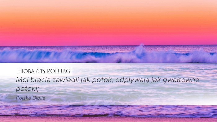 Hioba 6:15 POLUBG Bible Verse Image